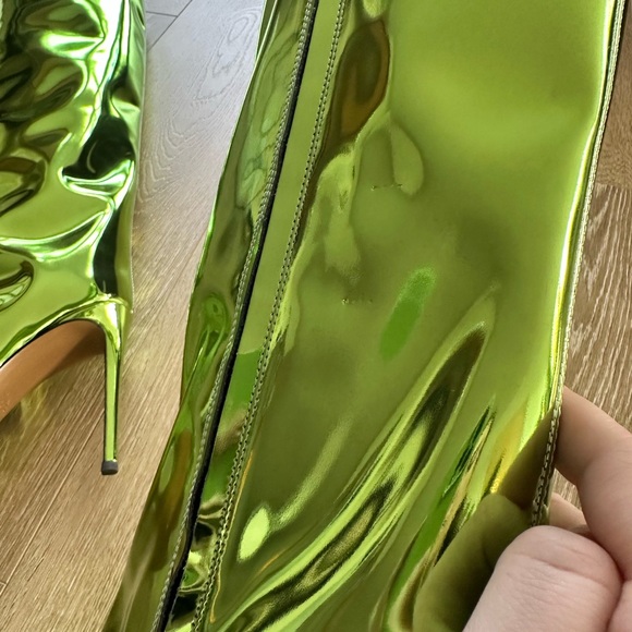 ALEXANDRE VAUTHIER TALL METALLIC BOOTS IN GREEN SIZE IT40 - Picture 7 of 10